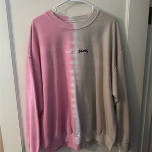 Ariana Grande Thank U Next Sweatshirt - Pink and Beige